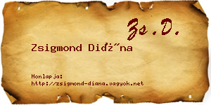 Zsigmond Diána névjegykártya