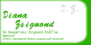 diana zsigmond business card